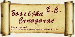 Bosiljka Crnogorac vizit kartica